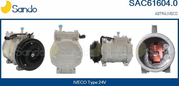 Sando SAC61604.0 - Compressor, air conditioning autospares.lv