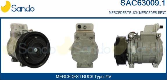 Sando SAC63009.1 - Compressor, air conditioning autospares.lv