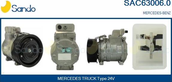 Sando SAC63006.0 - Compressor, air conditioning autospares.lv