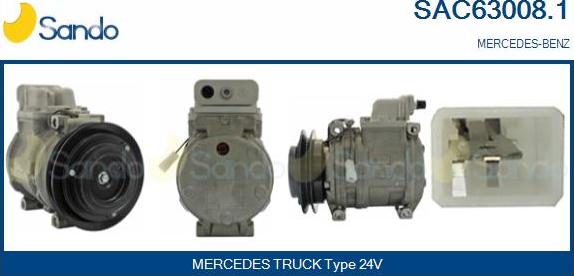 Sando SAC63008.1 - Compressor, air conditioning autospares.lv