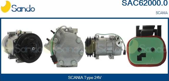 Sando SAC62000.0 - Compressor, air conditioning autospares.lv