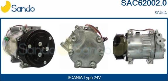 Sando SAC62002.0 - Compressor, air conditioning autospares.lv