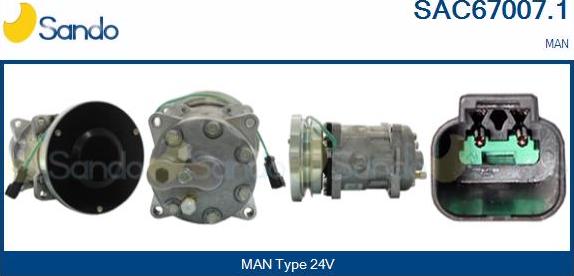 Sando SAC67007.1 - Compressor, air conditioning autospares.lv