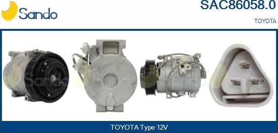 Sando SAC86058.0 - Compressor, air conditioning autospares.lv