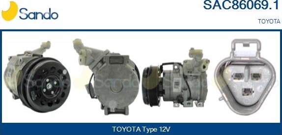 Sando SAC86069.1 - Compressor, air conditioning autospares.lv