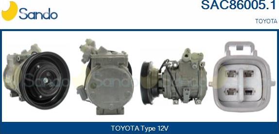 Sando SAC86005.1 - Compressor, air conditioning autospares.lv