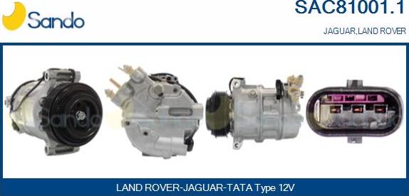 Sando SAC81001.1 - Compressor, air conditioning autospares.lv