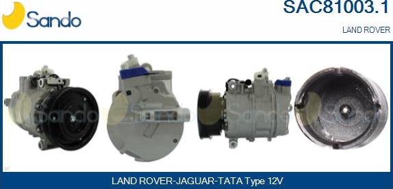 Sando SAC81003.1 - Compressor, air conditioning autospares.lv