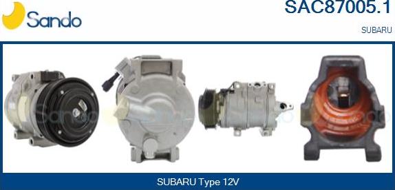 Sando SAC87005.1 - Compressor, air conditioning autospares.lv