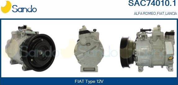 Sando SAC74010.1 - Compressor, air conditioning autospares.lv