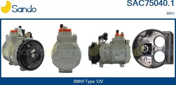 Sando SAC75040.1 - Compressor, air conditioning autospares.lv