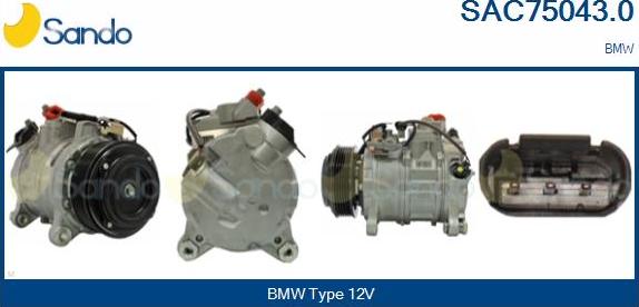 Sando SAC75043.0 - Compressor, air conditioning autospares.lv