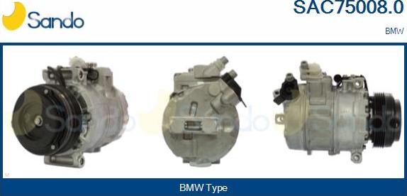 Sando SAC75008.0 - Compressor, air conditioning autospares.lv