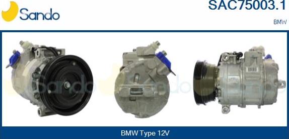 Sando SAC75003.1 - Compressor, air conditioning autospares.lv