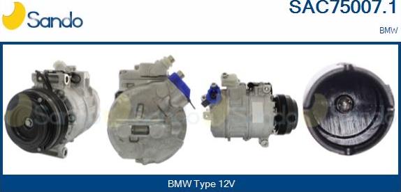 Sando SAC75007.1 - Compressor, air conditioning autospares.lv