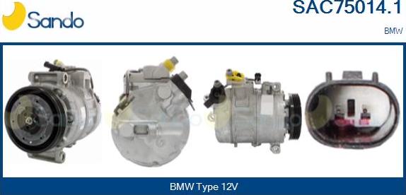 Sando SAC75014.1 - Compressor, air conditioning autospares.lv