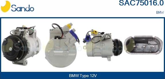 Sando SAC75016.0 - Compressor, air conditioning autospares.lv