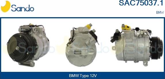 Sando SAC75037.1 - Compressor, air conditioning autospares.lv