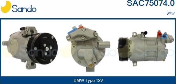 Sando SAC75074.0 - Compressor, air conditioning autospares.lv