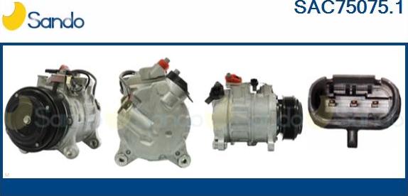 Sando SAC75075.1 - Compressor, air conditioning autospares.lv