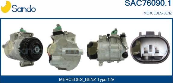 Sando SAC76090.1 - Compressor, air conditioning autospares.lv