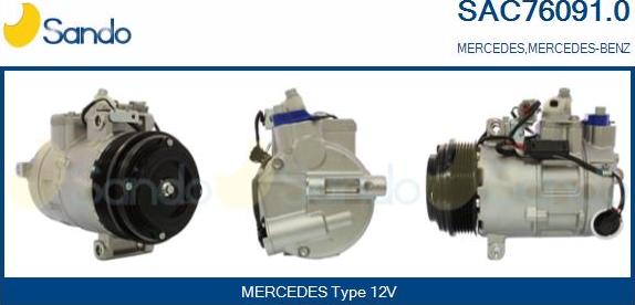 Sando SAC76091.0 - Compressor, air conditioning autospares.lv