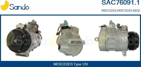 Sando SAC76091.1 - Compressor, air conditioning autospares.lv