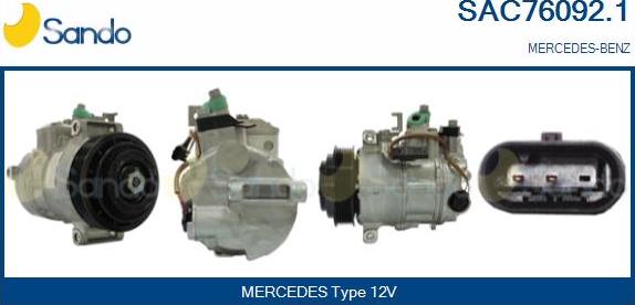 Sando SAC76092.1 - Compressor, air conditioning autospares.lv