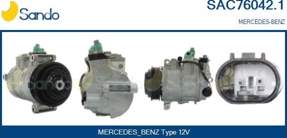 Sando SAC76042.1 - Compressor, air conditioning autospares.lv