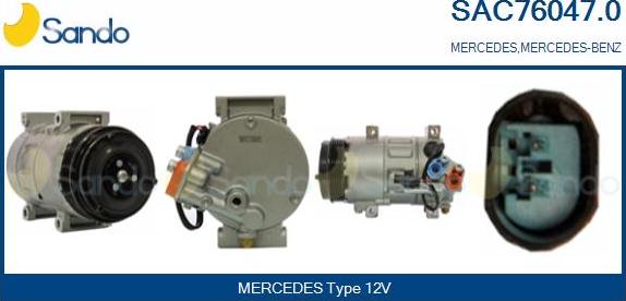 Sando SAC76047.0 - Compressor, air conditioning autospares.lv