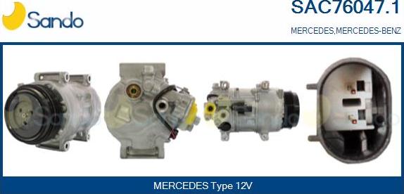 Sando SAC76047.1 - Compressor, air conditioning autospares.lv