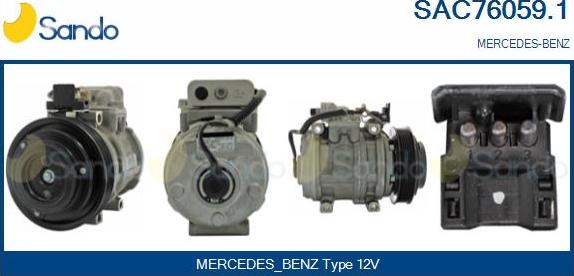 Sando SAC76059.1 - Compressor, air conditioning autospares.lv