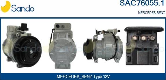 Sando SAC76055.1 - Compressor, air conditioning autospares.lv