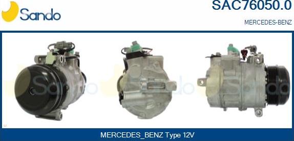 Sando SAC76050.0 - Compressor, air conditioning autospares.lv