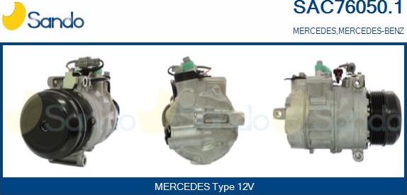 Sando SAC76050.1 - Compressor, air conditioning autospares.lv