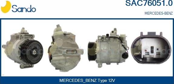 Sando SAC76051.0 - Compressor, air conditioning autospares.lv