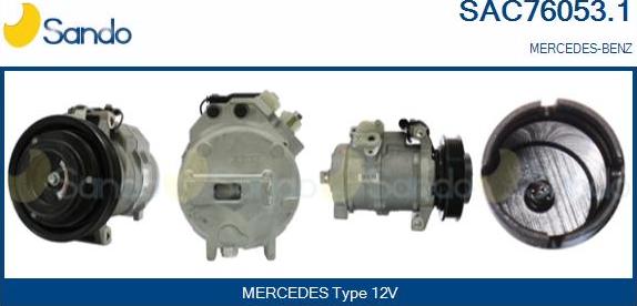 Sando SAC76053.1 - Compressor, air conditioning autospares.lv