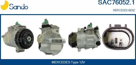 Sando SAC76052.1 - Compressor, air conditioning autospares.lv