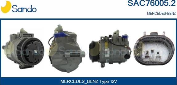 Sando SAC76005.2 - Compressor, air conditioning autospares.lv