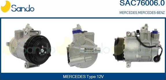 Sando SAC76006.0 - Compressor, air conditioning autospares.lv