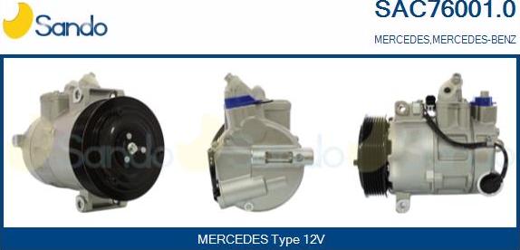 Sando SAC76001.0 - Compressor, air conditioning autospares.lv