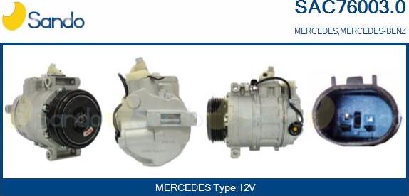 Sando SAC76003.0 - Compressor, air conditioning autospares.lv