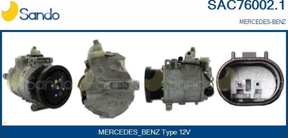 Sando SAC76002.1 - Compressor, air conditioning autospares.lv