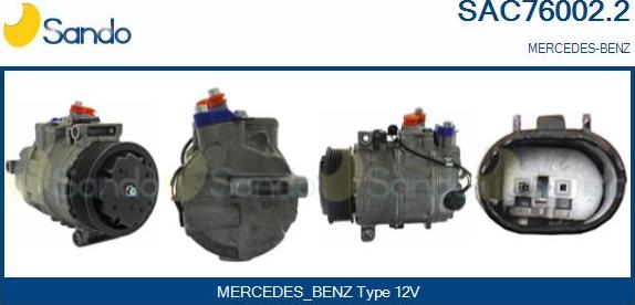 Sando SAC76002.2 - Compressor, air conditioning autospares.lv