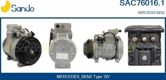 Sando SAC76016.1 - Compressor, air conditioning autospares.lv