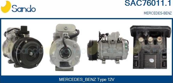 Sando SAC76011.1 - Compressor, air conditioning autospares.lv