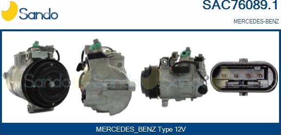 Sando SAC76089.1 - Compressor, air conditioning autospares.lv