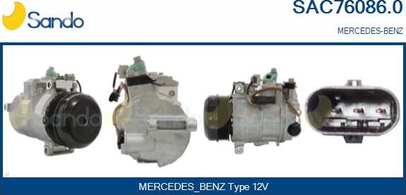 Sando SAC76086.0 - Compressor, air conditioning autospares.lv