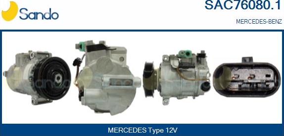 Sando SAC76080.1 - Compressor, air conditioning autospares.lv