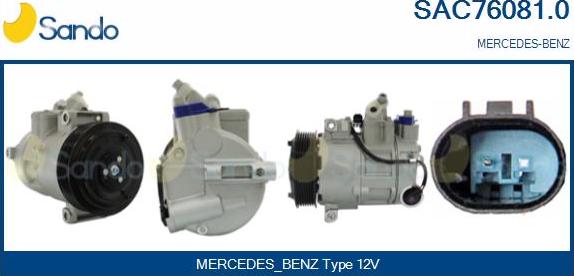 Sando SAC76081.0 - Compressor, air conditioning autospares.lv